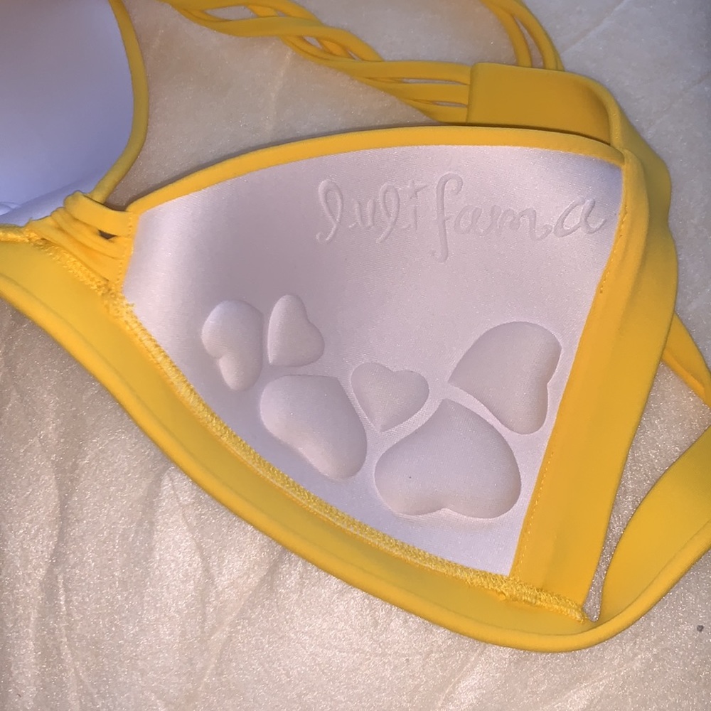 Nwt Luli Fama Limon Push Up Halter Top Size M - image 4